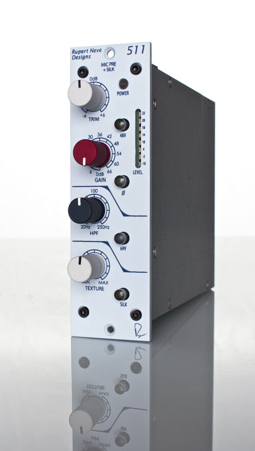 Rupert Neve Designs 511 Микрофонный предусилитель с варьируемыми фильтром HPF и функцией Silk, Mic Pre