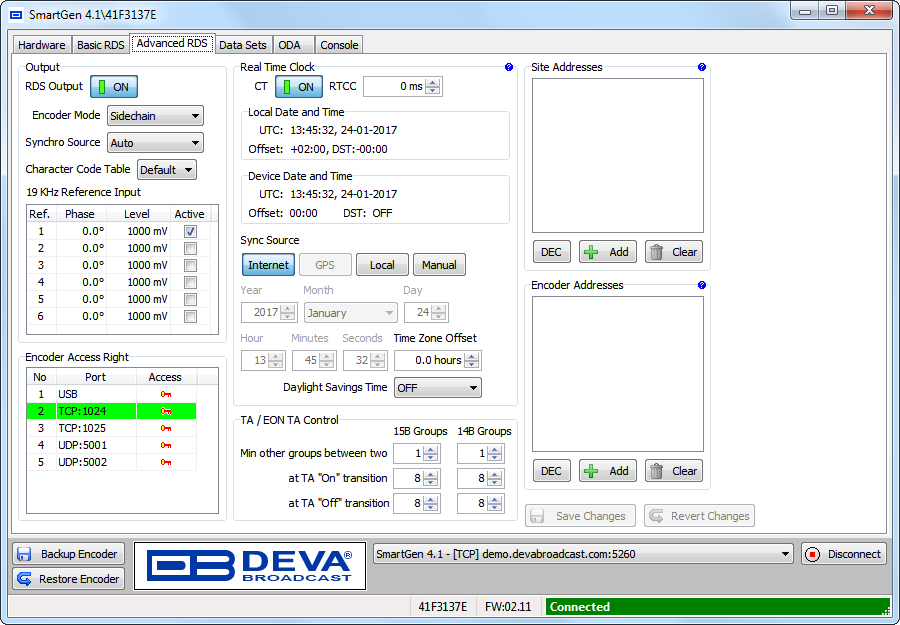 DEVA Broadcast SmartGen 4.1 RDS/RBDS кодер