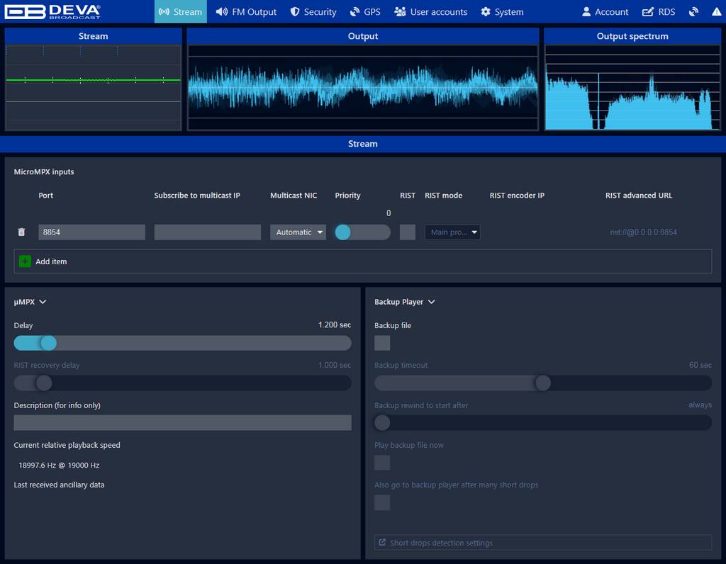 DEVA Broadcast DB94-RX - Компактный декодер MPX over IP (алгоритм µMPX)