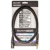 AURAPRO Аудио кабель XLR-M / TRS-Jack. Серия Silver