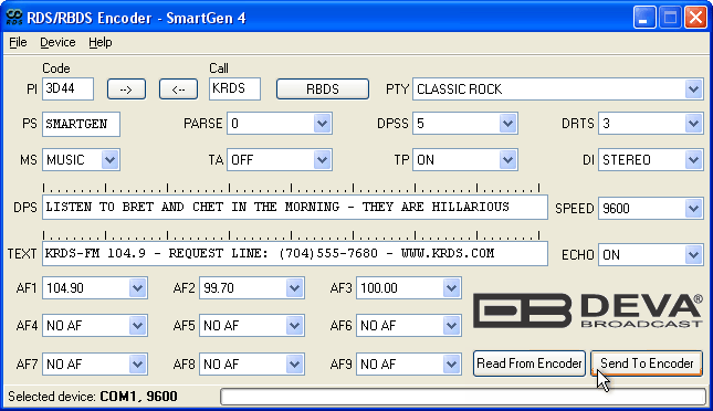 DEVA Broadcast SmartGen 4.0 RDS кодер