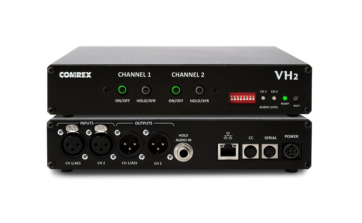 COMREX VH2 Цифровой двухканальный телефонный IP гибрид и телефон VVX201 для управления