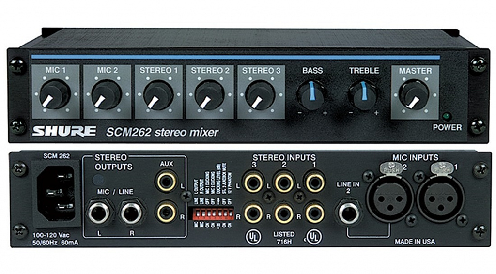 Shure SCM-262-EU Микрофонный стерео микшер