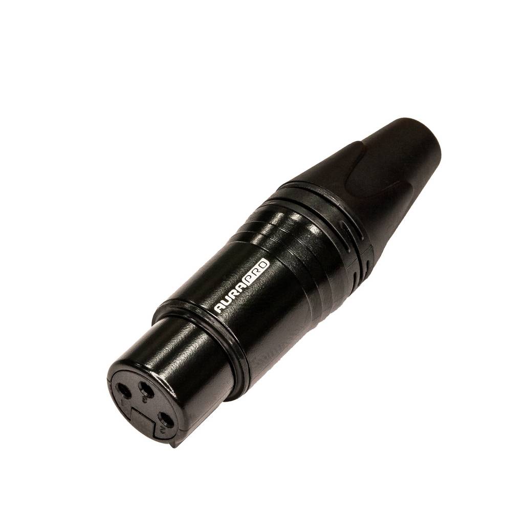 AURAPRO AC3FX-G Профессиональный кабельный аудио разъем XLR 3 Мама черный