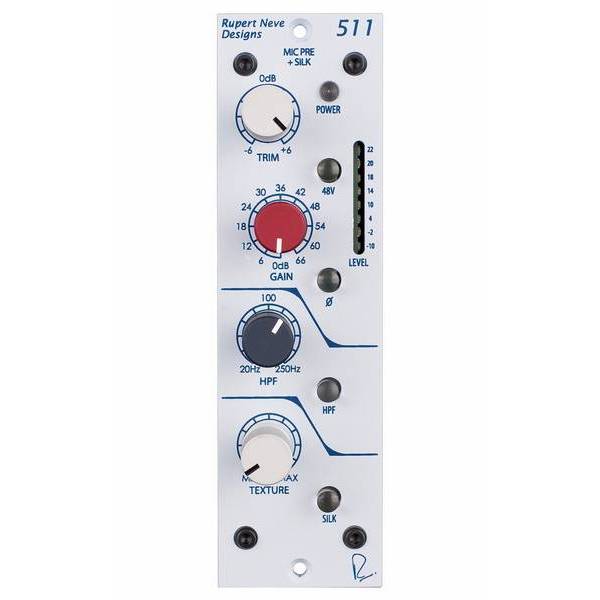 Rupert Neve Designs 511 Микрофонный предусилитель с варьируемыми фильтром HPF и функцией Silk, Mic Pre