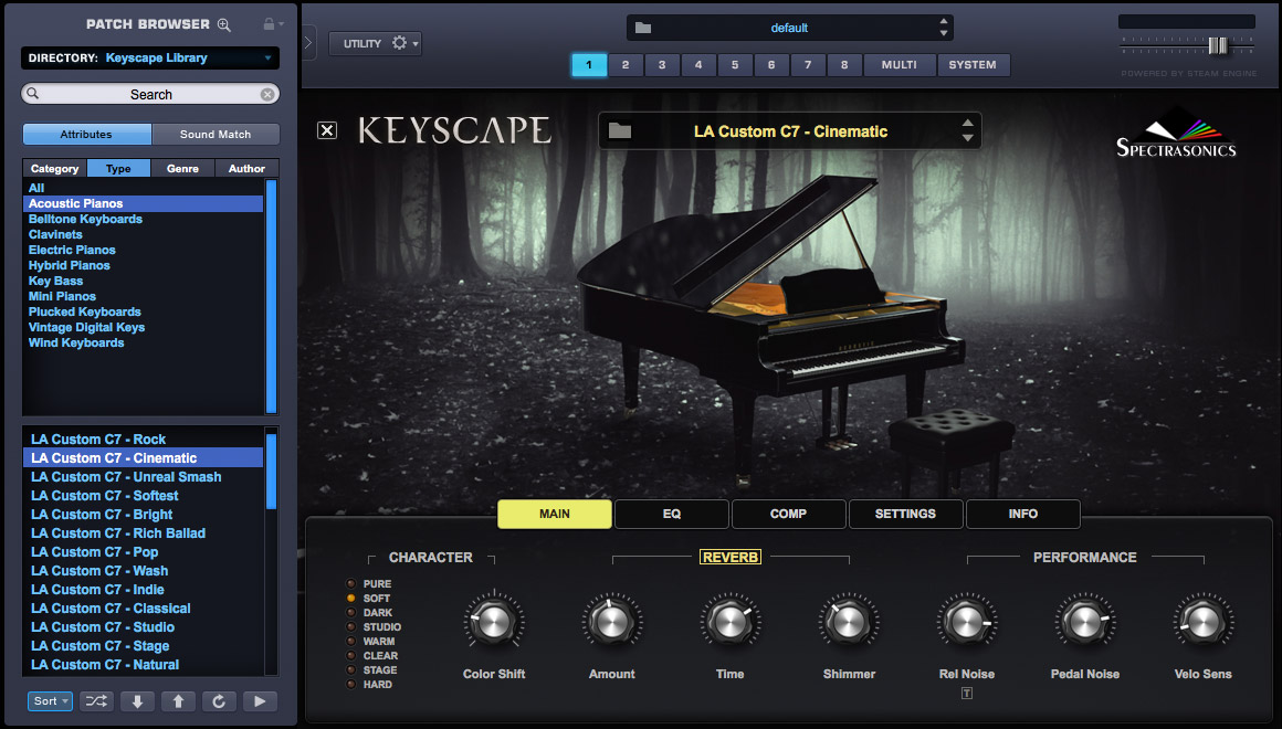 Spectrasonics KEYSCAPE. Виртуальный модуль винтажных клавишных инструментов и роялей