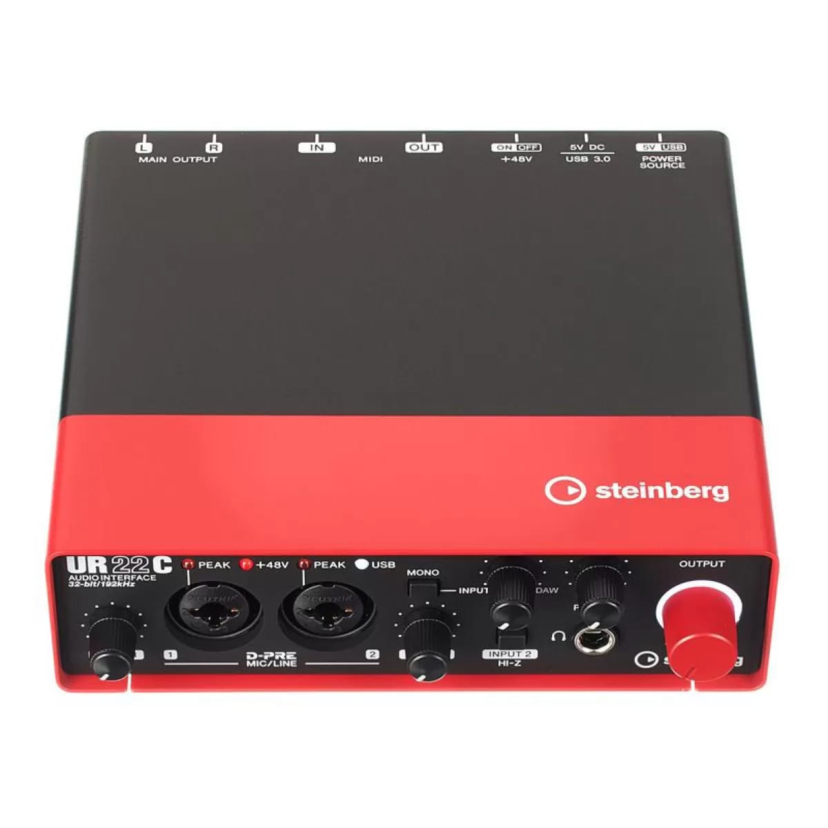 Steinberg UR22C Red 2x2 аудиоинтерфейс USB-C 3.1, 32-бит/192 кГц,